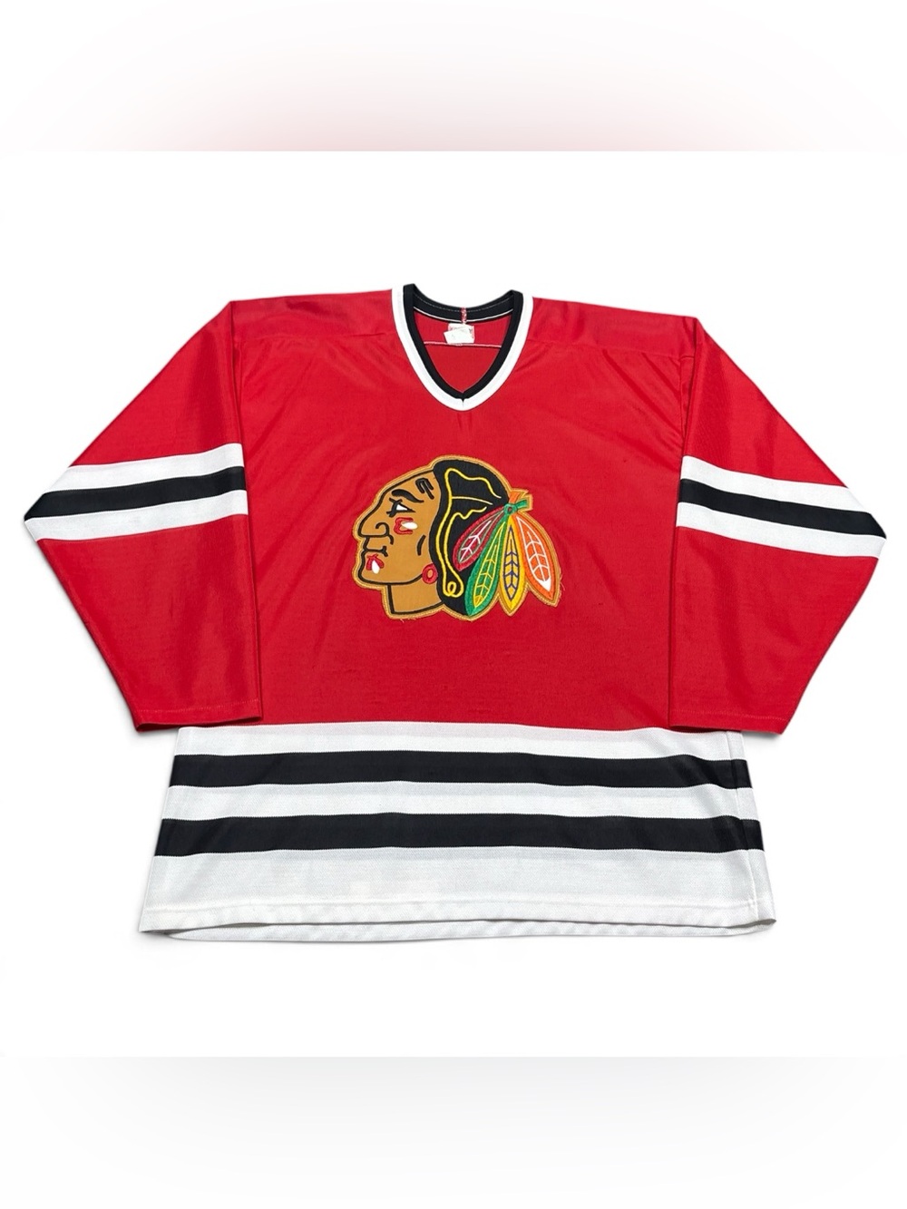 Vintage 90s Chicago Blackhawks CCM Maska NHL Hockey Jersey Red Size Mens Large